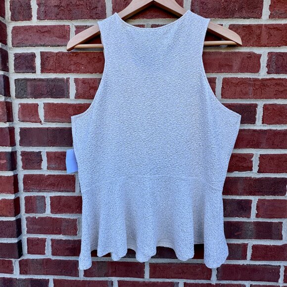 Charlotte Rouse Peplum Top XL Gold Sparkle Sleeveless Glam Coquette Going Out - Picture 4 of 9